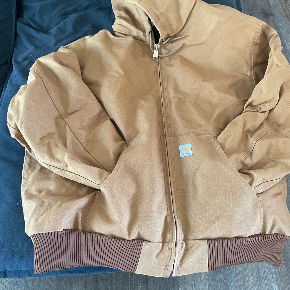 Carhartt Dark Blue and Brown Jacket
